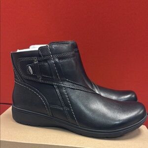 Clark’s carleigh style Black Leather Ankle Boots us 11 M